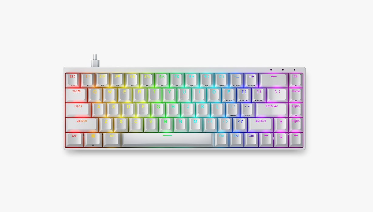 white gaming keyboard