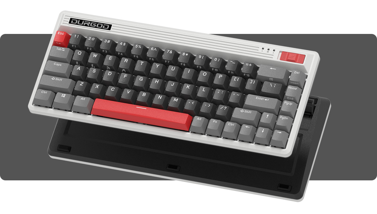 DURGOD FUSION STEAM | BLACK AND RED MECHANICAL KEYBOARD