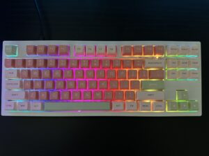 Stunningly beautiful RGB Light Effect with Pink Mechanical Keyboard