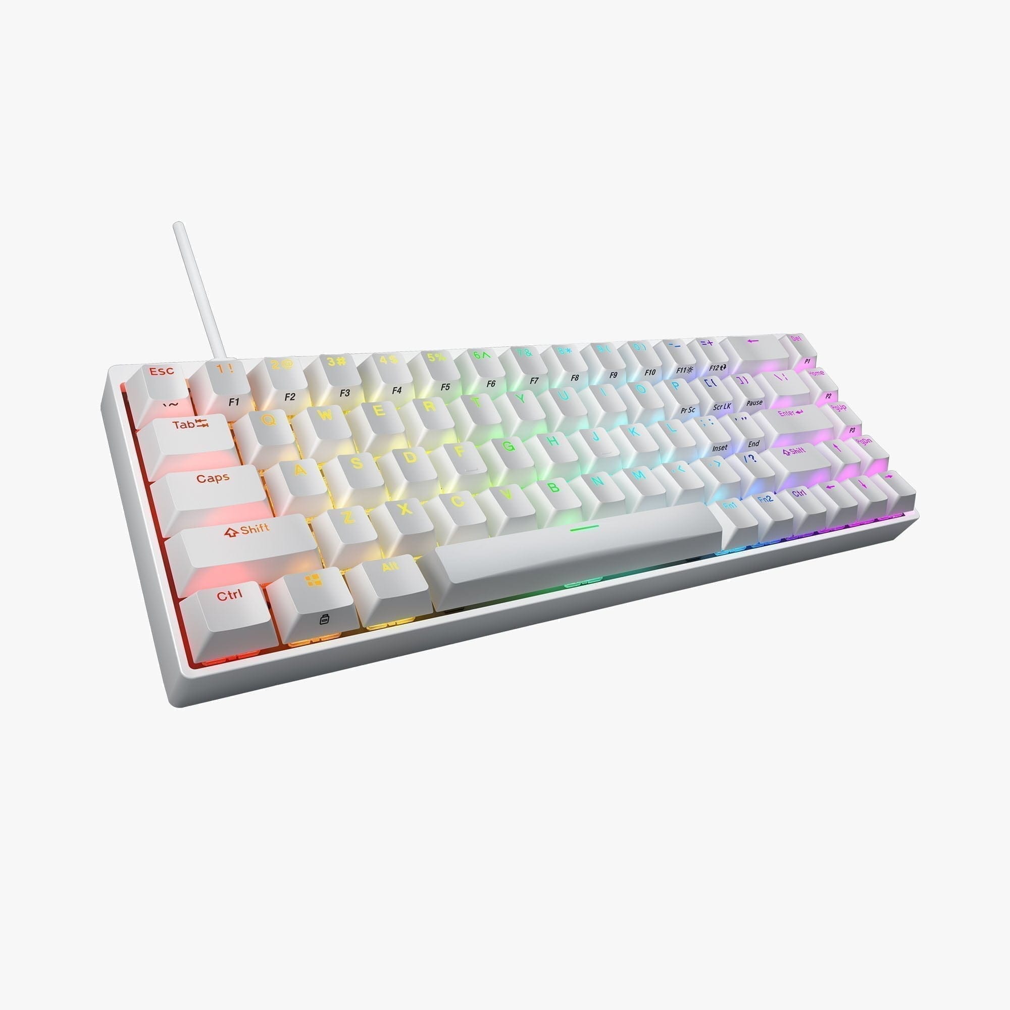 white gaming keyboard